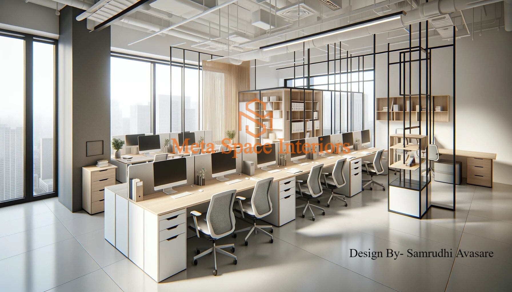 Office workstation design Small office spaces Modern office design Contemporary office setups Productivity and comfort in offices